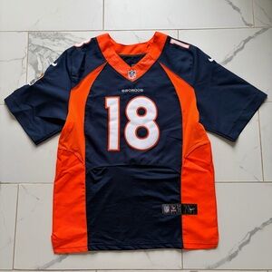 Nike Denver Broncos Peyton Manning #18 Super Bowl 50 Jersey Size 44 Blue Orange